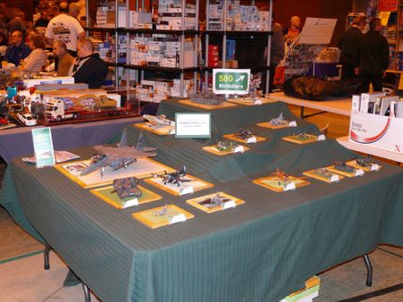 From small beginnings:  The table at our first ever show - Huddersfield 2008