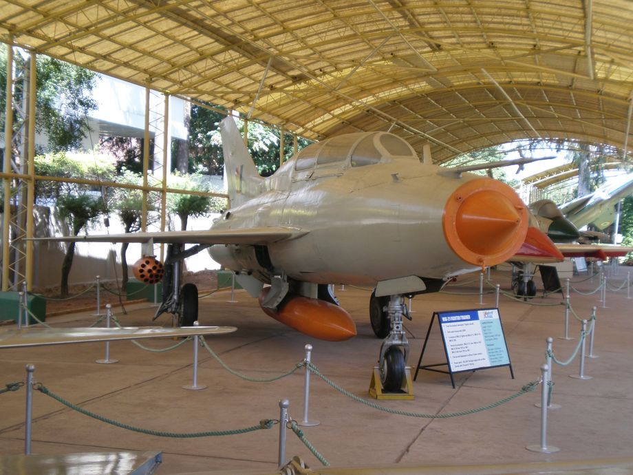 MiG 21 “Bison” Trainer licence built with assistance from the USSR. Russian aircraft formed the mainstay of the Indian Airforce  after initial support from Britain.