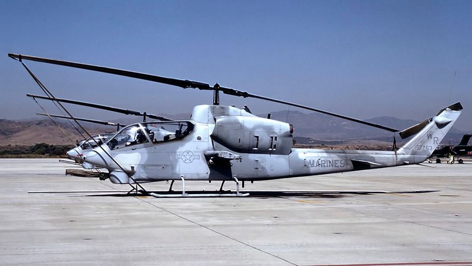 Perhaps surprisingly, although the improved AH-1W “Whisky” Cobra was becoming more widely available, the older AH-1J was still the equipment for a couple of the deployed units. This AH-1J 157753/WR belonged to HMA-775 “Coyotes” which deployed as part of MAG 26, based at King Abdul Aziz Naval Base, Saudi Arabia. The Coyotes took part in every major operation from Khafji to the final assault on Kuwait City, flying some 641 combat sorties.  Photo © M. Hopper.